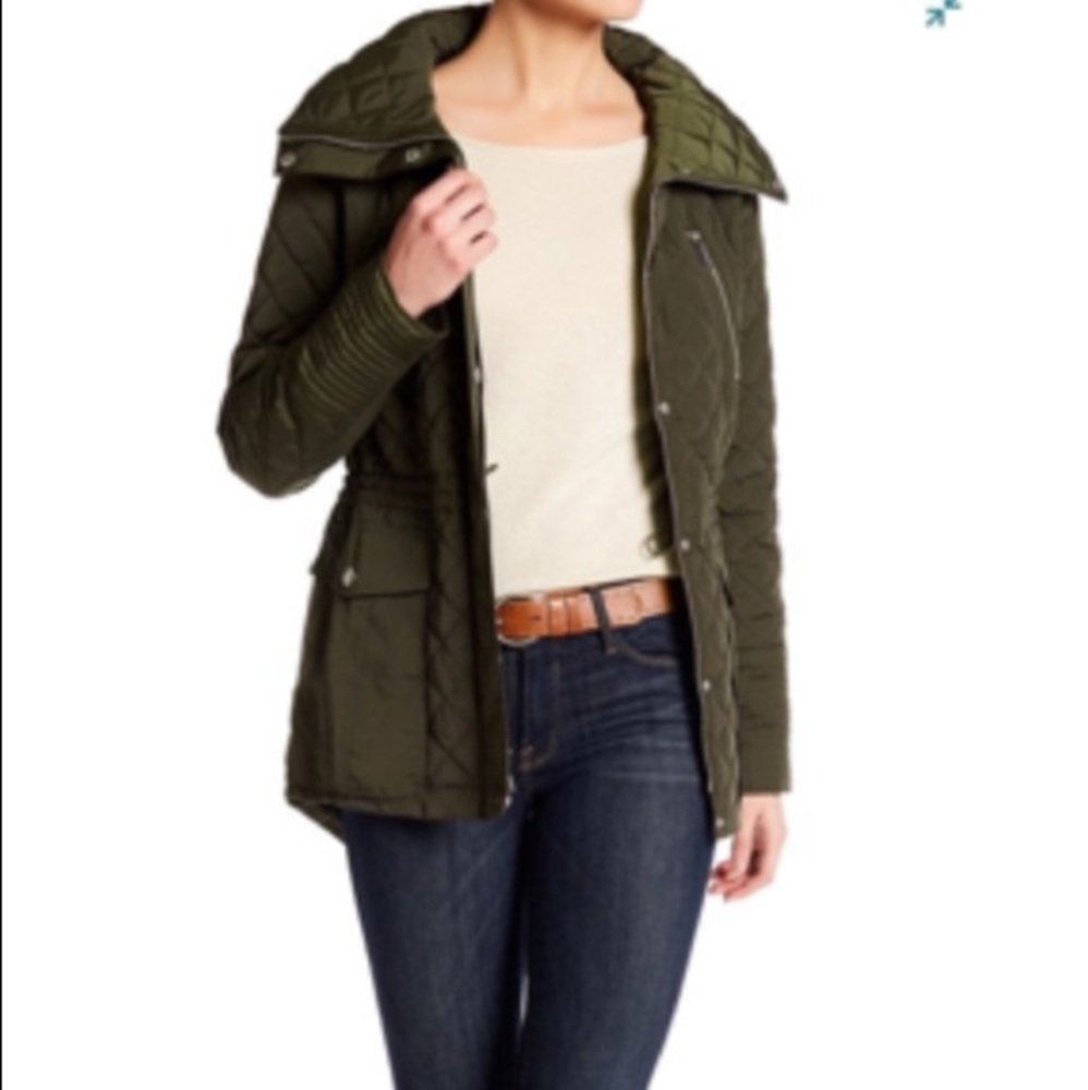 BCBGeneration Olive Green quilted jacket